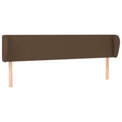 vidaXL Testiera ad Orecchio Marrone Scuro 203x23x78/88 cm in Tessuto - Vista aggiuntiva 2