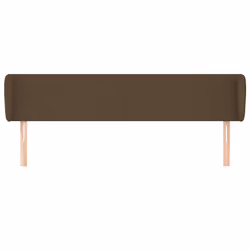 vidaXL Testiera ad Orecchio Marrone Scuro 203x23x78/88 cm in Tessuto - Vista aggiuntiva 3