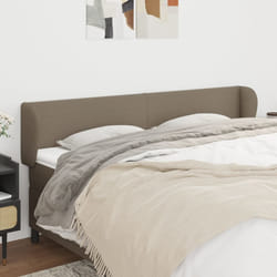 vidaXL Testiera ad Orecchio Tortora 203x23x78/88 cm in Tessuto