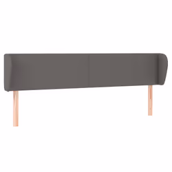vidaXL Testiera ad Orecchio Grigio 163x23x78/88 cm in Similpelle - Vista aggiuntiva 2