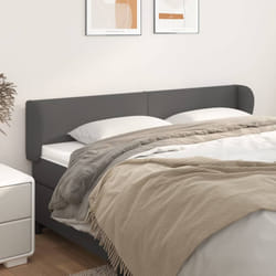 vidaXL Testiera ad Orecchio Grigio 203x23x78/88 cm in Similpelle