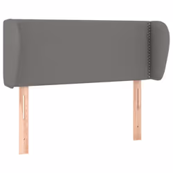 vidaXL Testiera ad Orecchio Grigio Scuro 93x23x78/88 cm in Tessuto - Vista aggiuntiva 2