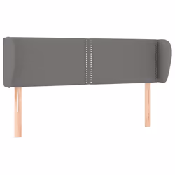vidaXL Testiera ad Orecchio Grigio Scuro 147x23x78/88 cm in Tessuto - Vista aggiuntiva 2