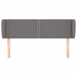 vidaXL Testiera ad Orecchio Grigio Scuro 147x23x78/88 cm in Tessuto - Vista aggiuntiva 3