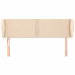 vidaXL Testiera ad Orecchio Crema 147x23x78/88 cm in Tessuto - Vista aggiuntiva 3