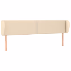 vidaXL Testiera ad Orecchio Crema 183x23x78/88 cm in Tessuto - Vista aggiuntiva 2
