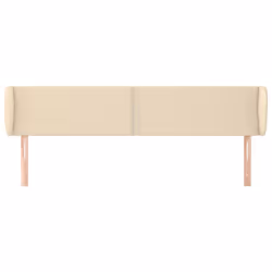 vidaXL Testiera ad Orecchio Crema 183x23x78/88 cm in Tessuto - Vista aggiuntiva 3