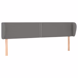vidaXL Testiera ad Orecchio Grigio Scuro 203x23x78/88 cm in Tessuto - Vista aggiuntiva 2