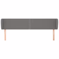 vidaXL Testiera ad Orecchio Grigio Scuro 203x23x78/88 cm in Tessuto - Vista aggiuntiva 3