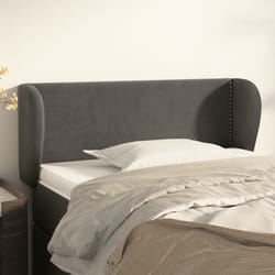 vidaXL Testiera ad Orecchio Grigio Scuro 93x23x78/88 cm in Velluto