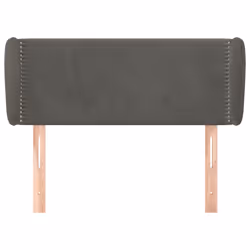 vidaXL Testiera ad Orecchio Grigio Scuro 93x23x78/88 cm in Velluto - Vista aggiuntiva 3