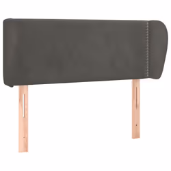 vidaXL Testiera ad Orecchio Grigio Scuro 103x23x78/88 cm in Velluto - Vista aggiuntiva 2