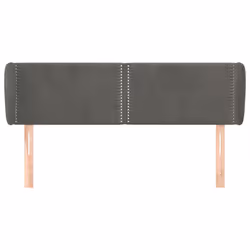 vidaXL Testiera ad Orecchio Grigio Scuro 147x23x78/88 cm in Velluto - Vista aggiuntiva 3