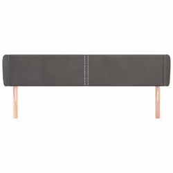 vidaXL Testiera ad Orecchio Grigio Scuro 163x23x78/88 cm in Velluto - Vista aggiuntiva 3