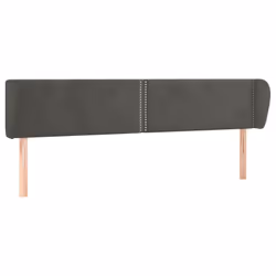 vidaXL Testiera ad Orecchio Grigio Scuro 183x23x78/88 cm in Velluto - Vista aggiuntiva 2