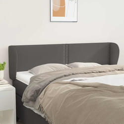 vidaXL Testiera ad Orecchio Grigio 147x23x78/88 cm in Similpelle