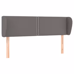 vidaXL Testiera ad Orecchio Grigio 147x23x78/88 cm in Similpelle - Vista aggiuntiva 2