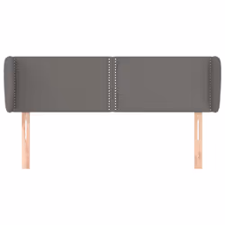 vidaXL Testiera ad Orecchio Grigio 147x23x78/88 cm in Similpelle - Vista aggiuntiva 3