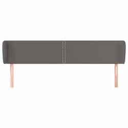 vidaXL Testiera ad Orecchio Grigio 183x23x78/88 cm in Similpelle - Vista aggiuntiva 3