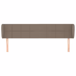 vidaXL Testiera ad Orecchio Tortora 203x23x78/88 cm in Tessuto - Vista aggiuntiva 3