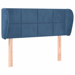 vidaXL Testiera ad Orecchio Blu Scuro 93x23x78/88 cm in Velluto - Vista aggiuntiva 2