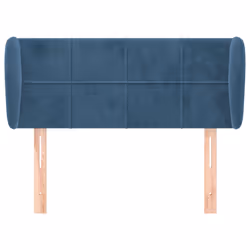 vidaXL Testiera ad Orecchio Blu Scuro 93x23x78/88 cm in Velluto - Vista aggiuntiva 3