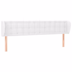 vidaXL Testiera ad Orecchio Bianca 163x23x78/88cm in Similpelle - Vista aggiuntiva 2