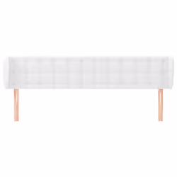 vidaXL Testiera ad Orecchio Bianca 183x23x78/88 cm in Similpelle - Vista aggiuntiva 3