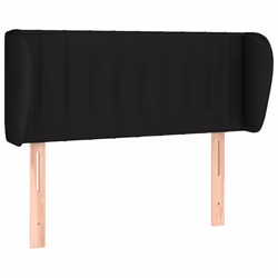vidaXL Testiera ad Orecchio Nera 83 x 23 x 78/88 cm in Tessuto - Vista aggiuntiva 2