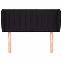 vidaXL Testiera ad Orecchio Nera 83 x 23 x 78/88 cm in Tessuto - Vista aggiuntiva 3