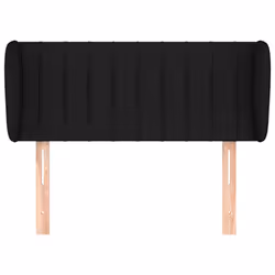 vidaXL Testiera ad Orecchio Nera 93x23x78/88 cm in Tessuto - Vista aggiuntiva 3