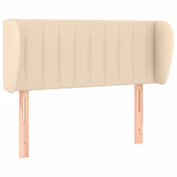 vidaXL Testiera ad Orecchio Crema 103x23x78/88 cm in Tessuto - Vista aggiuntiva 2