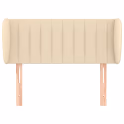 vidaXL Testiera ad Orecchio Crema 103x23x78/88 cm in Tessuto - Vista aggiuntiva 3