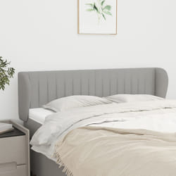 vidaXL Testiera ad Orecchio Grigio Chiaro 147x23x78/88 cm in Tessuto