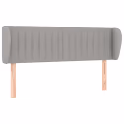 vidaXL Testiera ad Orecchio Grigio Chiaro 147x23x78/88 cm in Tessuto - Vista aggiuntiva 2