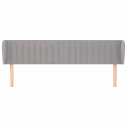vidaXL Testiera ad Orecchio Grigio Chiaro 163x23x78/88 cm in Tessuto - Vista aggiuntiva 3