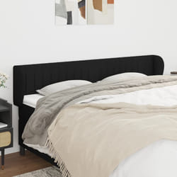 vidaXL Testiera ad Orecchio Nera 163x23x78/88 cm in Tessuto