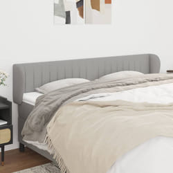 vidaXL Testiera ad Orecchio Grigio Chiaro 183x23x78/88 cm in Tessuto