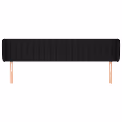 vidaXL Testiera ad Orecchio Nera 183x23x78/88 cm in Tessuto - Vista aggiuntiva 3