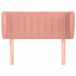 vidaXL Testiera ad Orecchio Rosa 103x23x78/88 cm in Velluto - Vista aggiuntiva 3