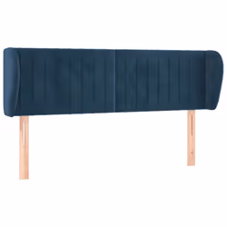 Testiera ad Orecchio Blu Scuro 147x23x78/88 cm in Vellutocod mxl 97662 - Vista aggiuntiva 2