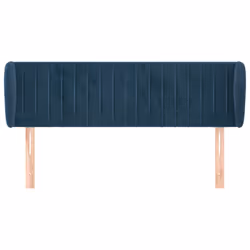 Testiera ad Orecchio Blu Scuro 147x23x78/88 cm in Vellutocod mxl 97662 - Vista aggiuntiva 3