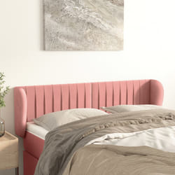 vidaXL Testiera ad Orecchio Rosa 147x23x78/88 cm in Velluto