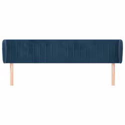 Testiera ad Orecchio Blu Scuro 163x23x78/88 cm in Vellutocod mxl 73663 - Vista aggiuntiva 3