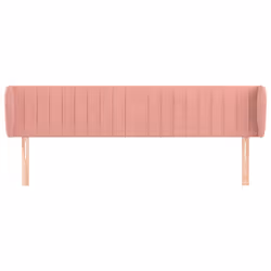 vidaXL Testiera ad Orecchio Rosa 163x23x78/88 cm in Velluto - Vista aggiuntiva 3