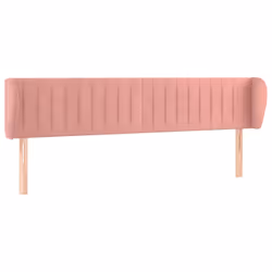 vidaXL Testiera ad Orecchio Rosa 203x23x78/88 cm in Velluto - Vista aggiuntiva 2