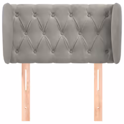 vidaXL Testiera ad Orecchio Grigio Chiaro 83x23x78/88 cm in Velluto - Vista aggiuntiva 3