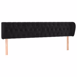 VidaXL 3117548, Nero, Poliestere, Legno, 2030 mm, 78 cm, 88 cm, 230 mm