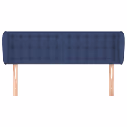 vidaXL Testiera ad Orecchio Blu 147x23x78/88cm in Tessuto - Vista aggiuntiva 3
