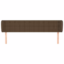 vidaXL Testiera ad Orecchio Marrone Scuro 163x23x78/88 cm in Tessuto - Vista aggiuntiva 3